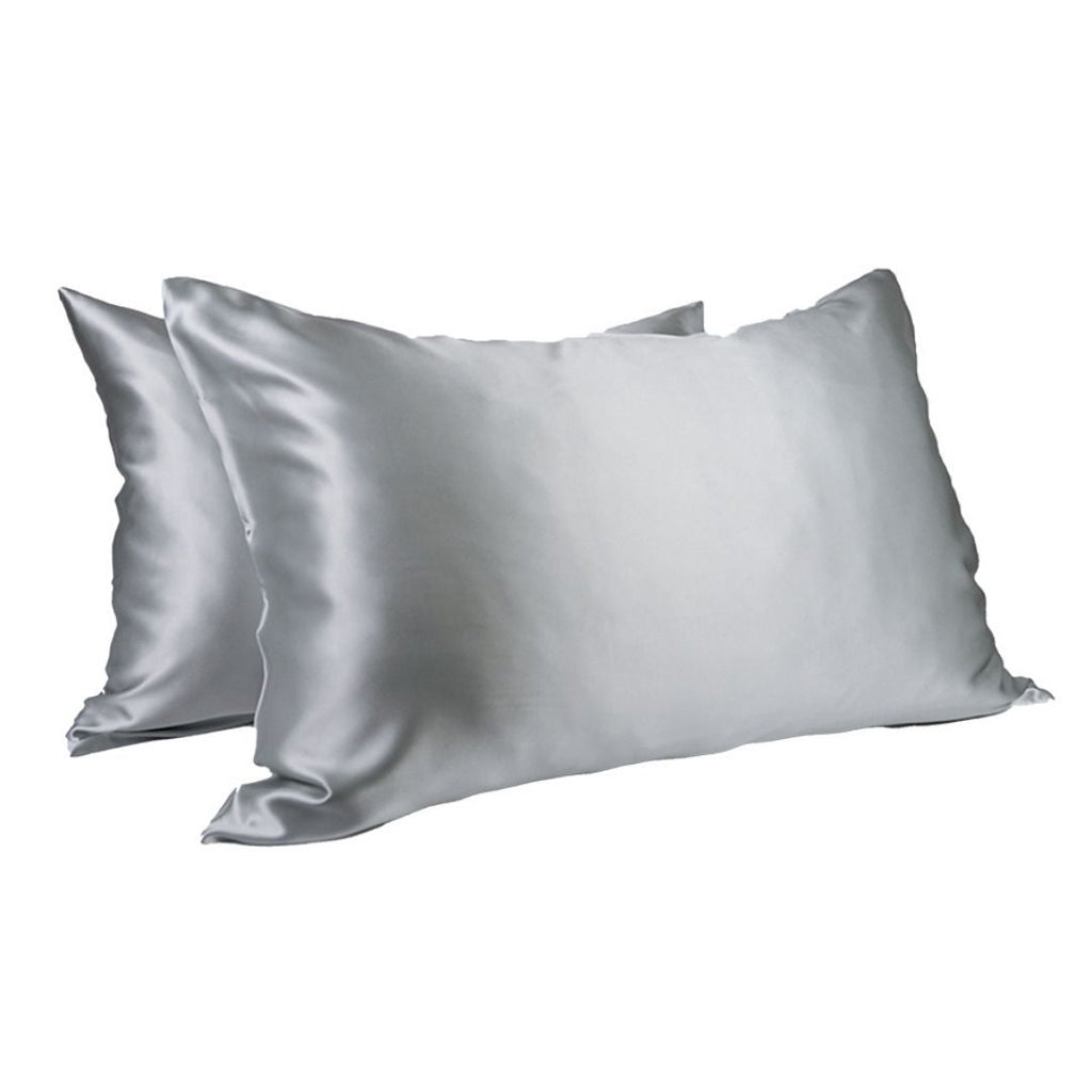 Soreia Queen Silk Pillowcase Set with two 22 Momme Mulberry silk pillowcases, soft and smooth surface for luxurious sleep.