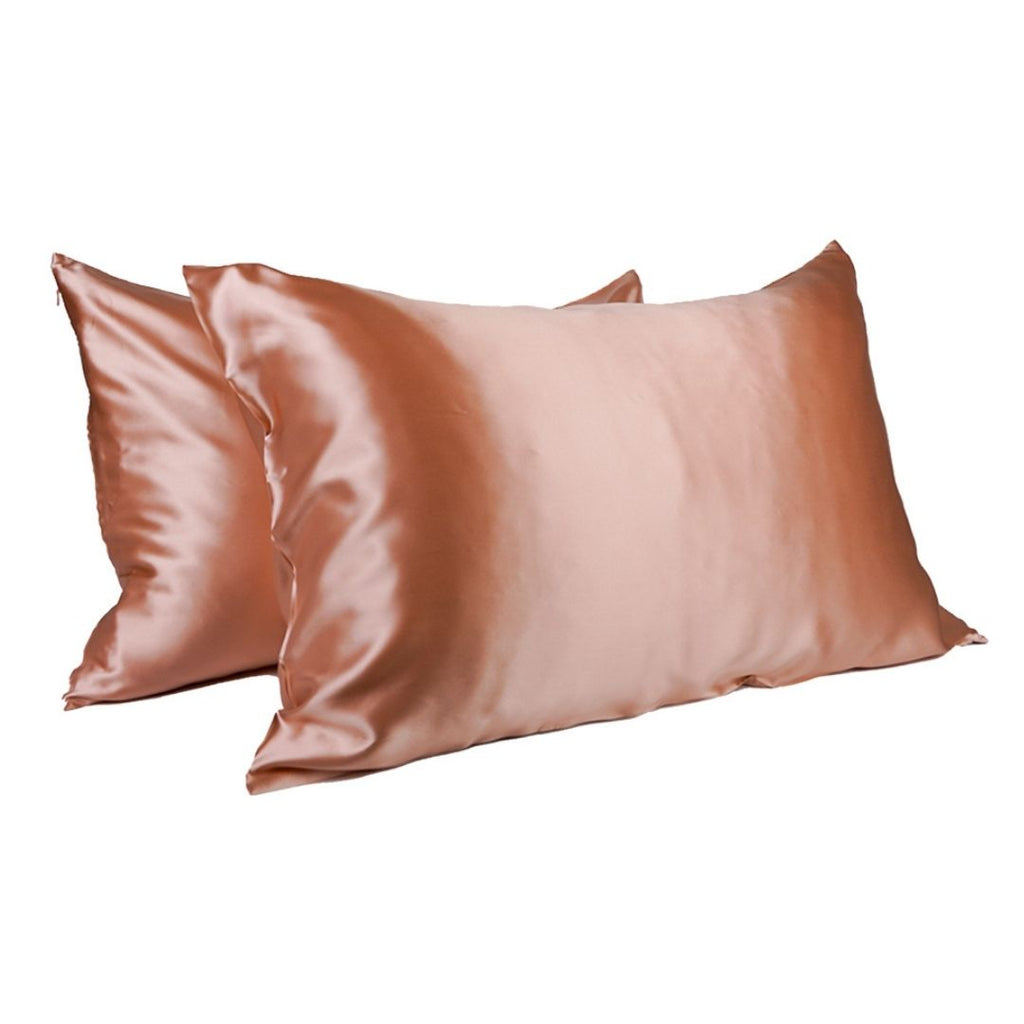 Soreia Queen Silk Pillowcase Set, 2-pack, made of 22 Momme Mulberry silk, featuring smooth, shiny fabric and elegant design.
