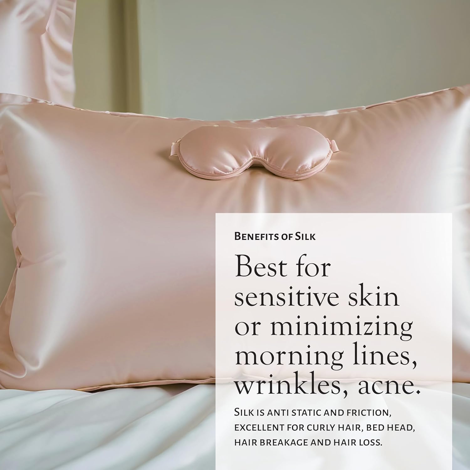 Soreia luxury silk gift set includes a Mulberry silk pillowcase, sleep mask, and scrunchie for elegant beauty sleep.