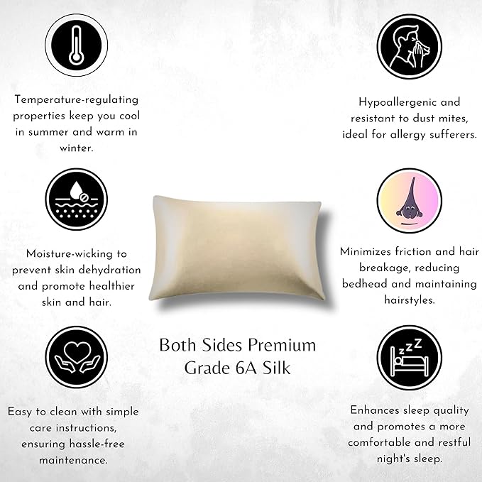 Soreia Ultimate Silk Sleep Bundle includes pillowcase, sleep mask, organic bonnet, and scrunchie in 22 Momme silk.