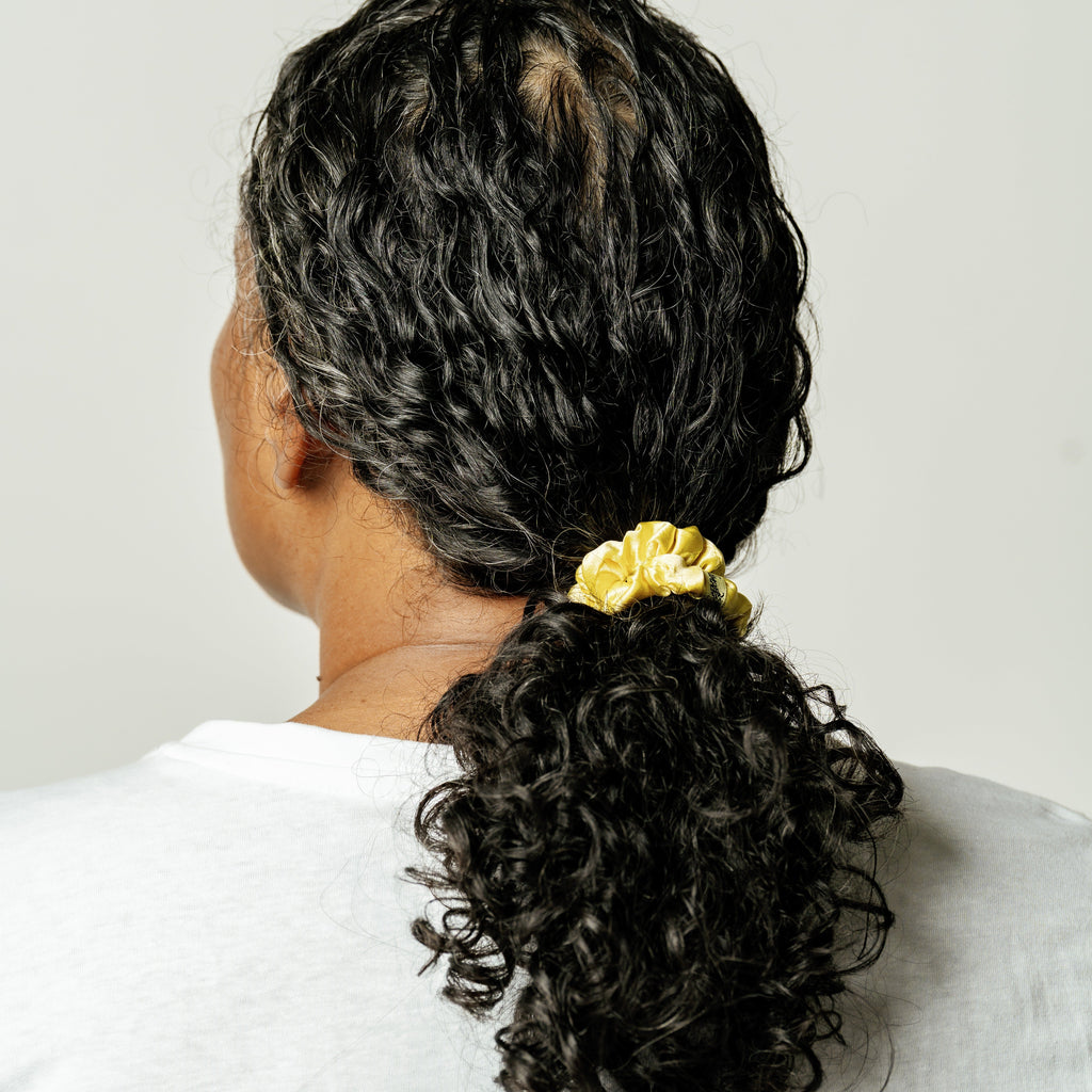 Organic Silk Scrunchie — Sunshine Yellow | 22 Momme Mulberry Silk