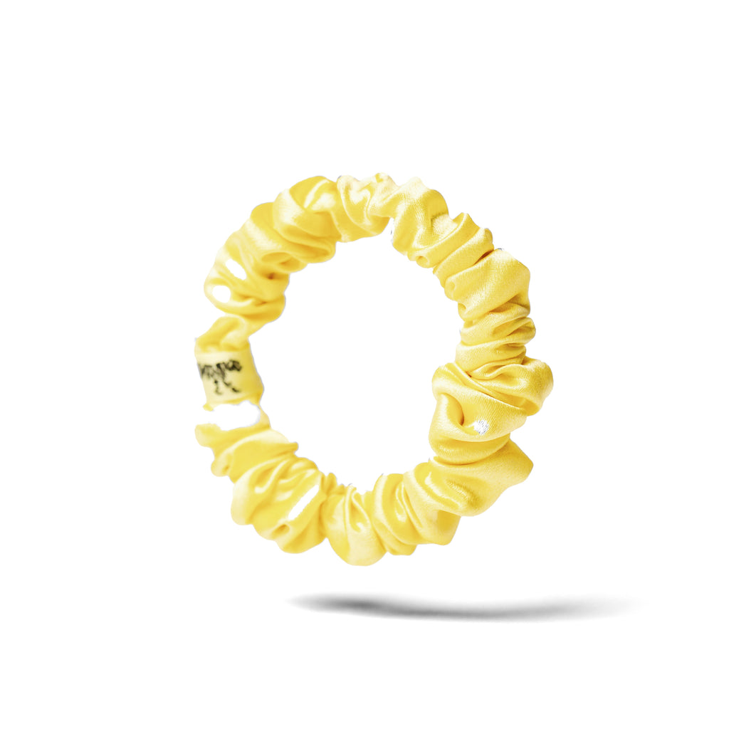 Organic Silk Scrunchie — Sunshine Yellow | 22 Momme Mulberry Silk