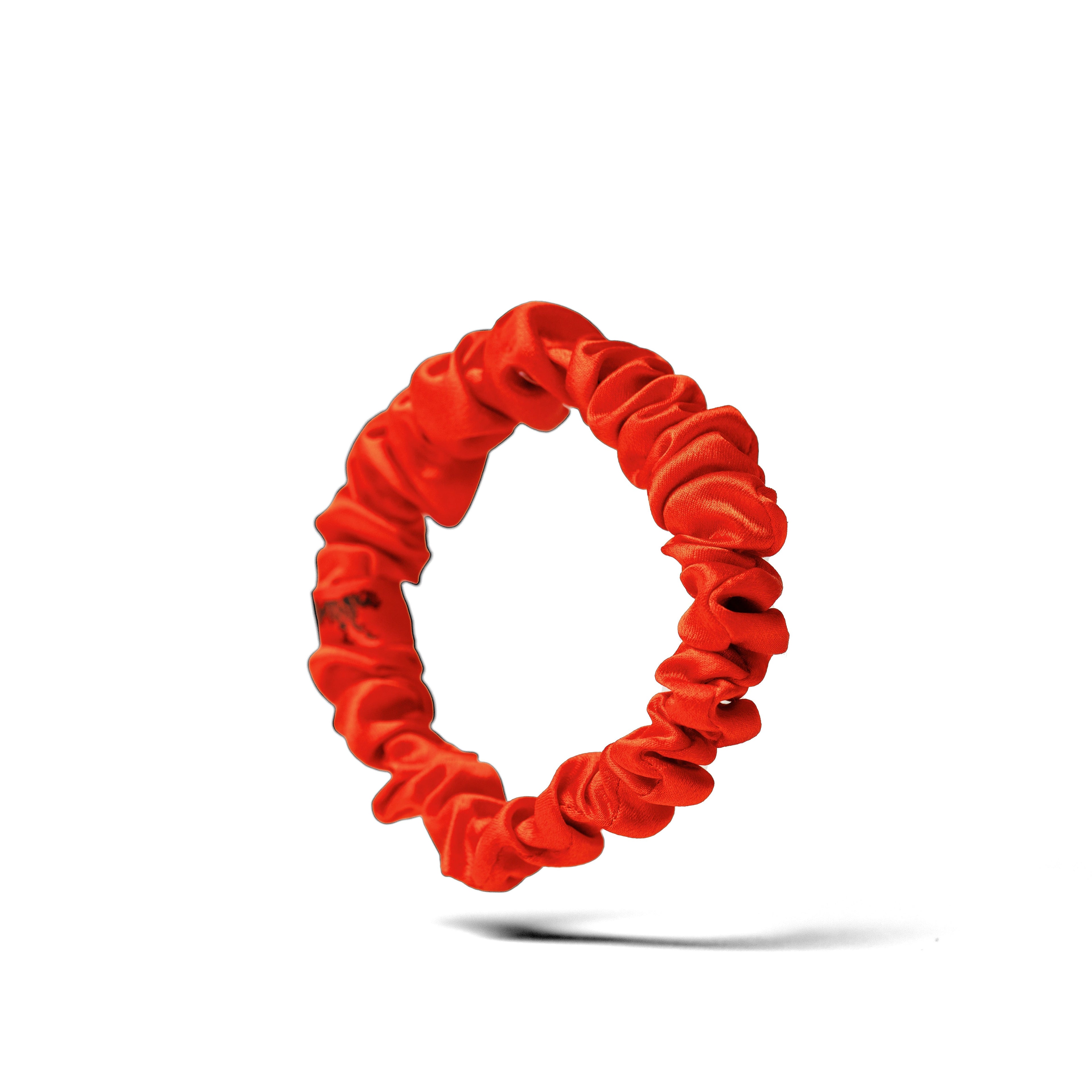 Organic Silk Scrunchie — Tomato Red | 22 Momme Mulberry Silk