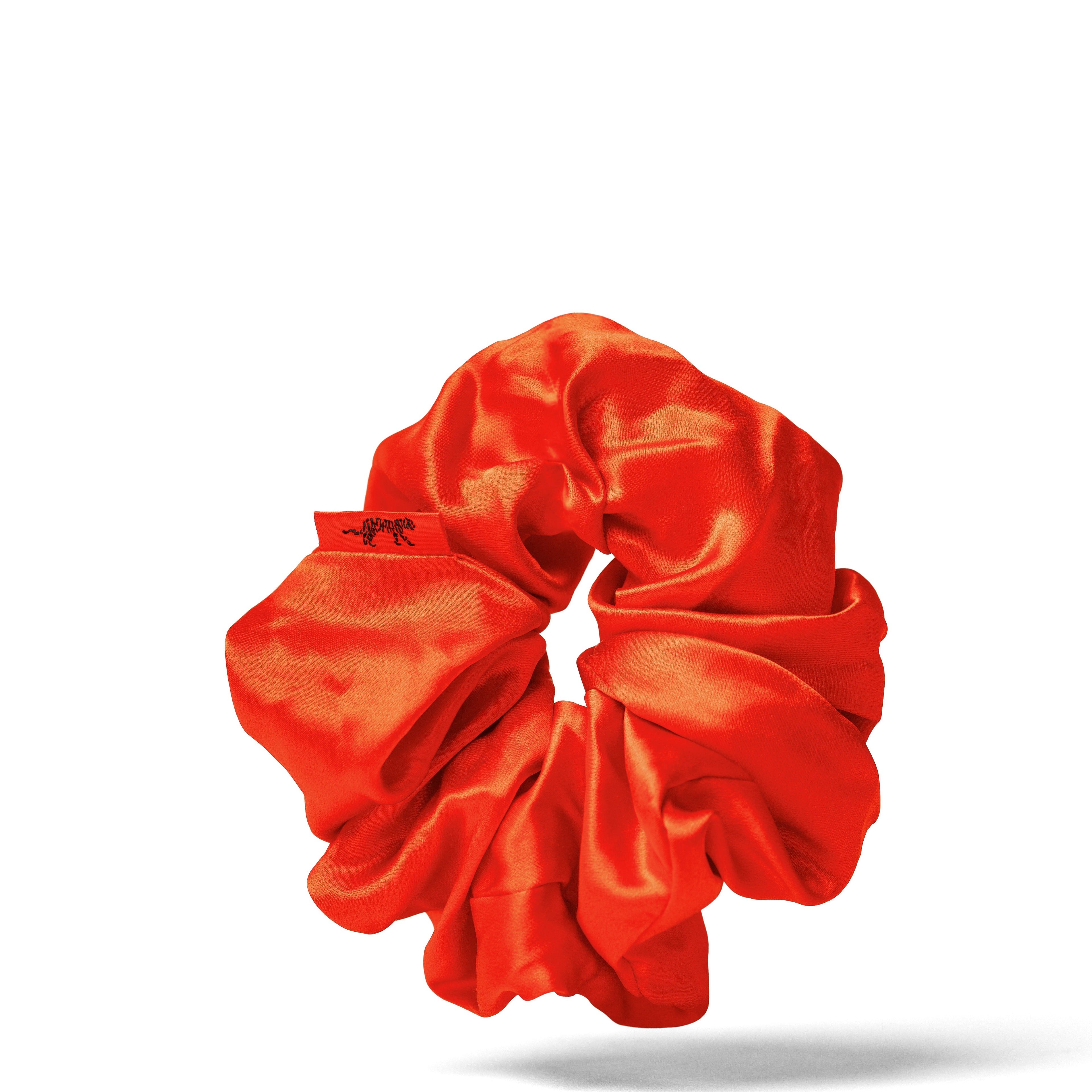 Organic Silk Oversized Scrunchie — Tomato Red | 22 Momme Mulberry Silk