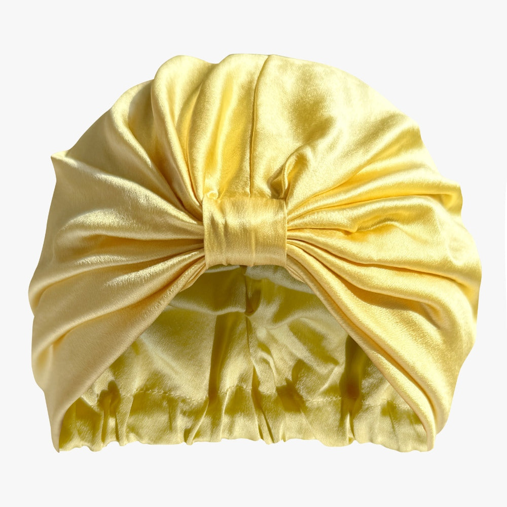 Organic Silk Sleep Bonnet — Sunshine Yellow | 22 Momme Mulberry Silk