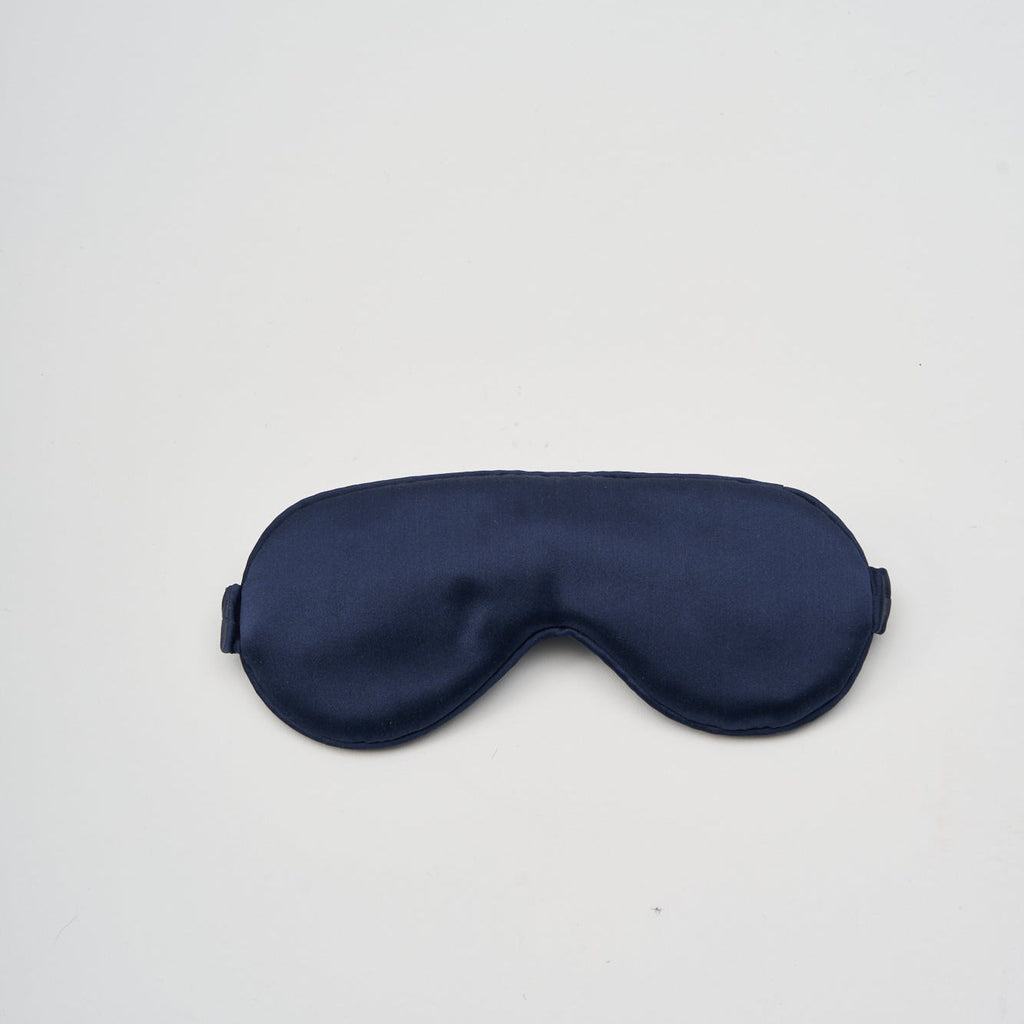 Perle Silk charmeuse silk sleep mask with soft, smooth fabric and adjustable strap for comfortable rest.