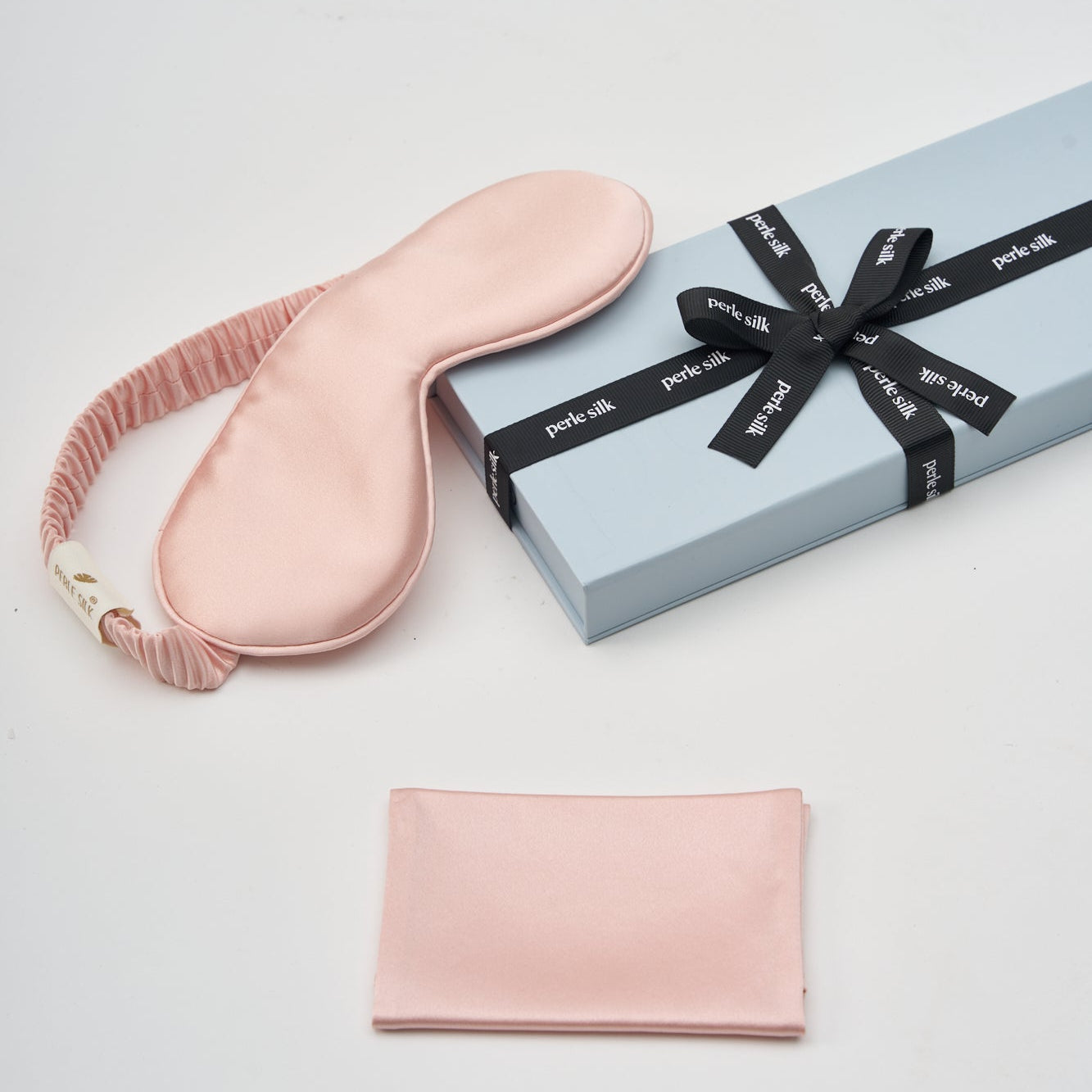 Rosewood charmeuse silk sleep mask by Perle Silk, soft and smooth for comfortable nighttime sleep.