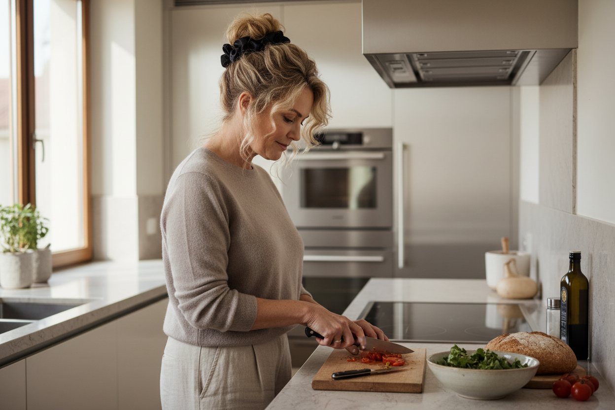 Set of two Soreia Mulberry Silk Hair Bands, soft and smooth silk hair accessories for gentle hair styling and comfort.